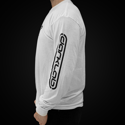 Darklab White Long Sleeve T Shirts - Monster Steel