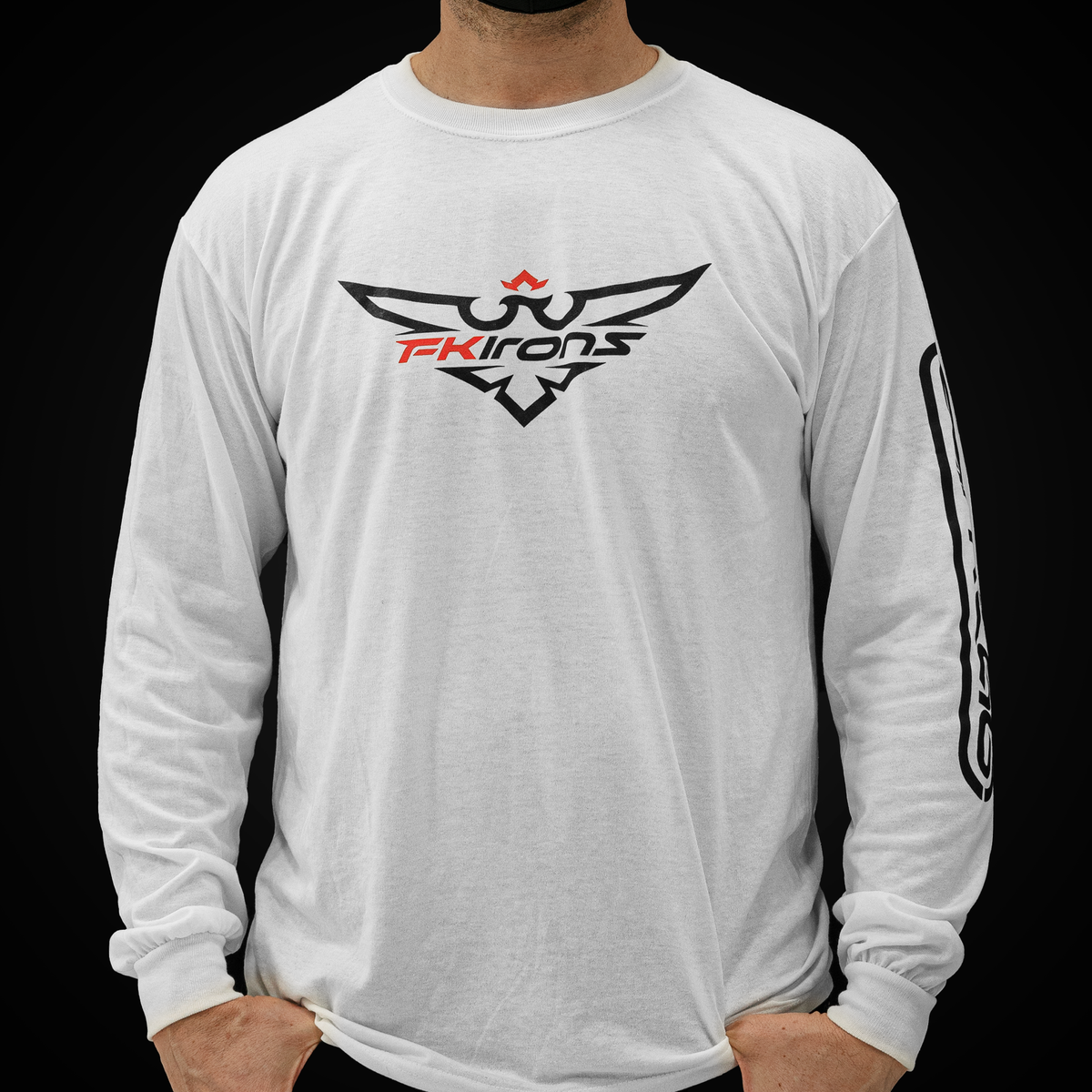 Darklab White Long Sleeve T Shirts - Monster Steel