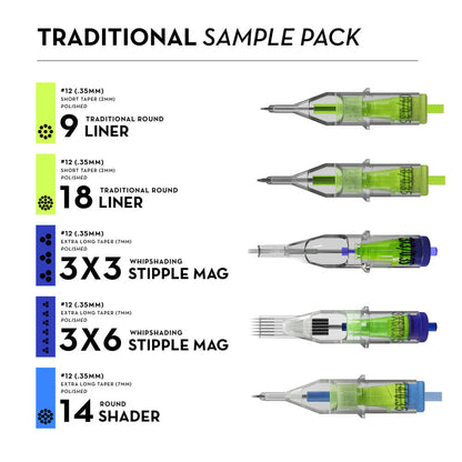 Peak Stellar Needle Cartridges — Sample Pack - Monster Steel