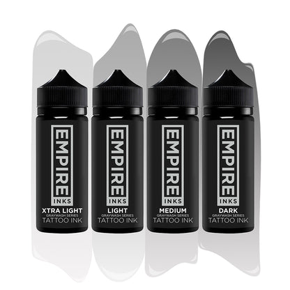 Empire Ink | Graywash Series | 4-Stage Graywash Set | Pick Size - Monster Steel