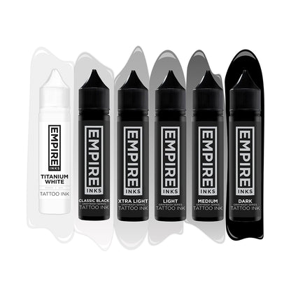 Empire Ink | Graywash Series | Full Graywash Set | Pick Size - Monster Steel