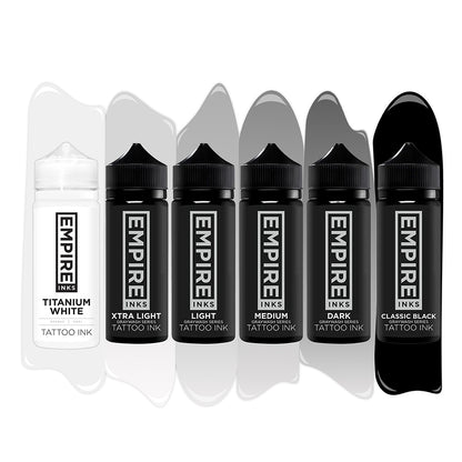 Empire Ink | Graywash Series | Full Graywash Set | Pick Size - Monster Steel