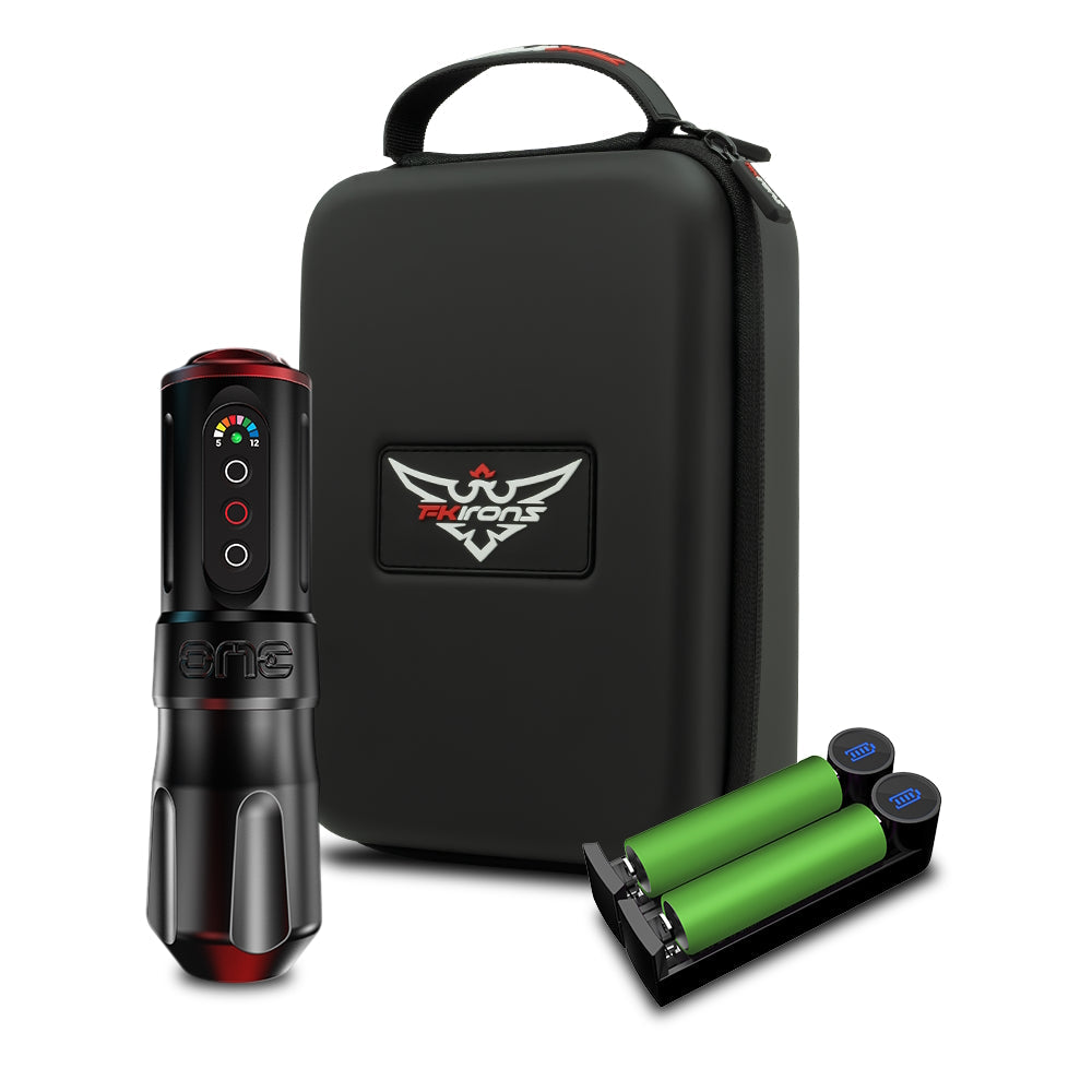 FK Irons One Tattoo Machine with Drop in Battery — 3.0mm or 4.0mm — Pick Color - Monster Steel