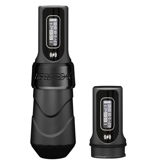 FK Irons Flux Max Tattoo Machine with 2 PowerBolt 2.0 — Pick Color and Stroke Length - Monster Steel