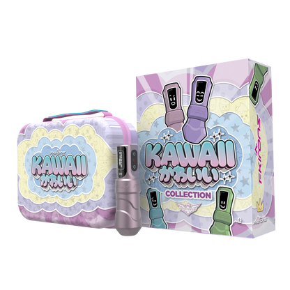 FK Irons Flux Max Tattoo Machine with 2 PowerBolt 2.0 — Special Edition Kawaii Series — 4.0mm Stroke - Monster Steel