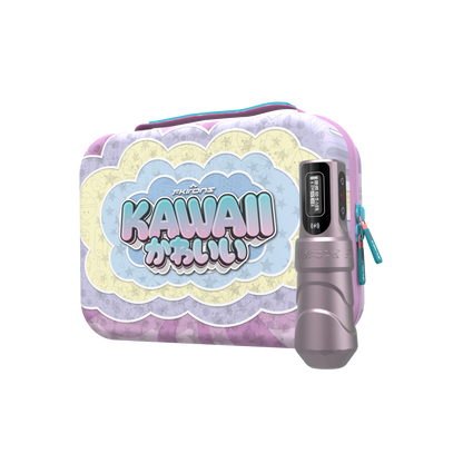 FK Irons Flux Max Tattoo Machine with 2 PowerBolt 2.0 — Special Edition Kawaii Series — 4.0mm Stroke - Monster Steel