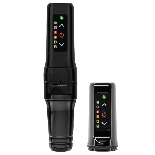 Microbeau Flux Mini Permanent Makeup Machine with 2 Battery Packs- 2.5mm - Monster Steel