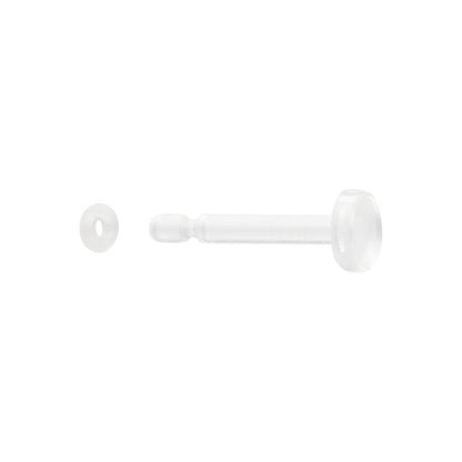 14g 5/16” Clear Acrylic Lip Labret Retainer — Price Per 1 - Monster Steel