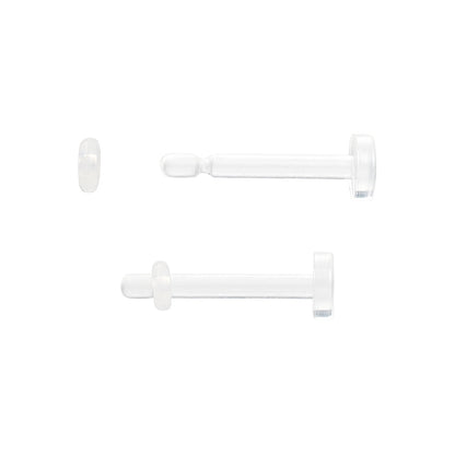 14g 5/16” Clear Acrylic Lip Labret Retainer — Price Per 1 - Monster Steel