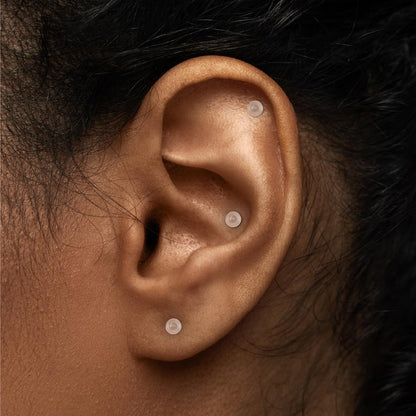 14g 5/16” Clear Acrylic Lip Labret Retainer — Price Per 1 - Monster Steel