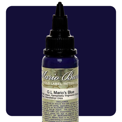 Mario's Blue Mario Barth Gold Label — Intenze Tattoo Ink — 1oz Bottle - Monster Steel