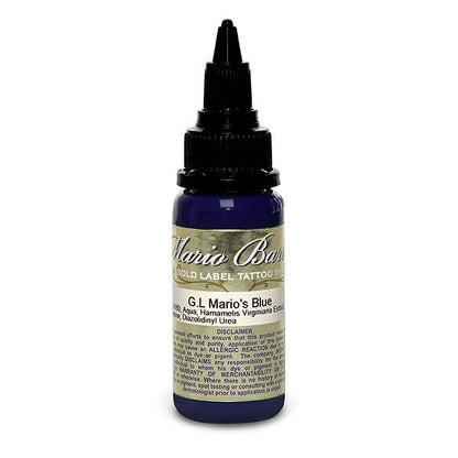 Mario's Blue Mario Barth Gold Label — Intenze Tattoo Ink — 1oz Bottle - Monster Steel