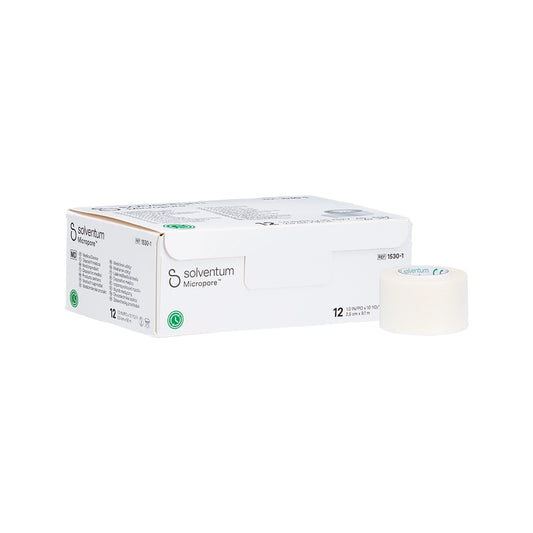 Single or Case of 1"-Wide Roll of 3M Micropore Medical Paper Tape Case of 12