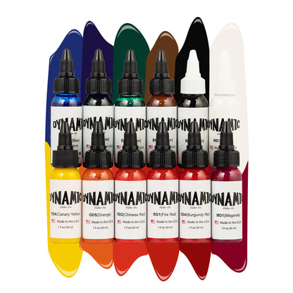 Dynamic Tattoo Ink | 12 Color Sample Pack | 1 oz - Monster Steel