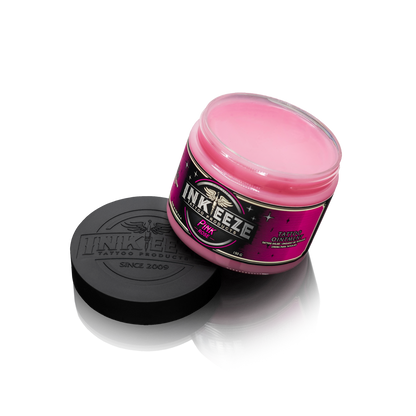 6oz Jar of Pink Glide Tattooing Ointment by INK-EEZE - Monster Steel
