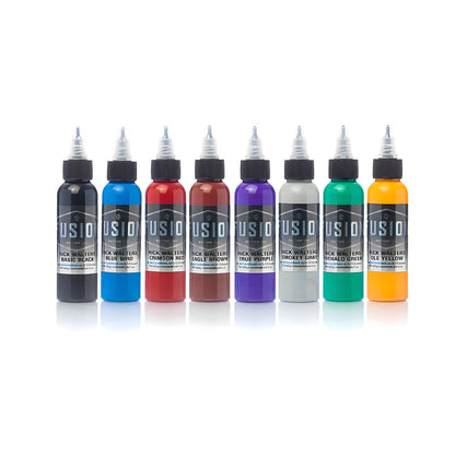 Fusion Tattoo Ink | Rick Walters 8-Color Palette Signature Set | 1 oz - Monster Steel