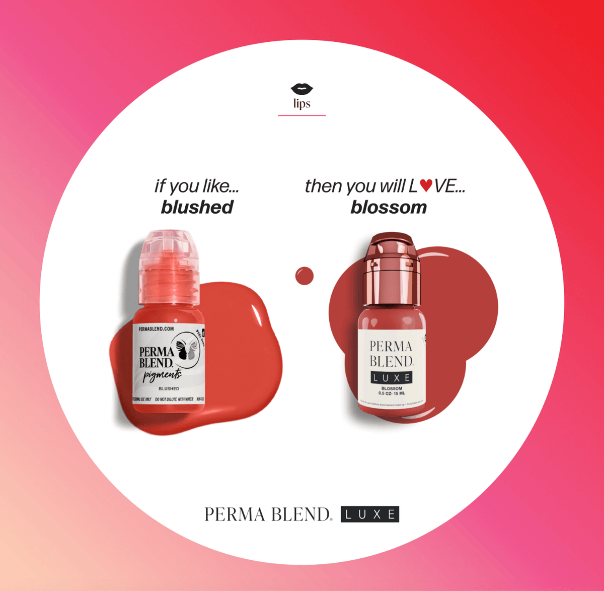 LUXE Comparison Blushed to Blossom