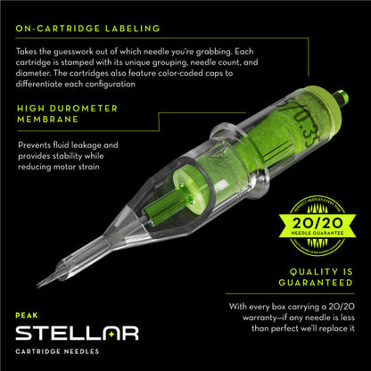 Peak Stellar Needle Cartridges — Sample Pack - Monster Steel