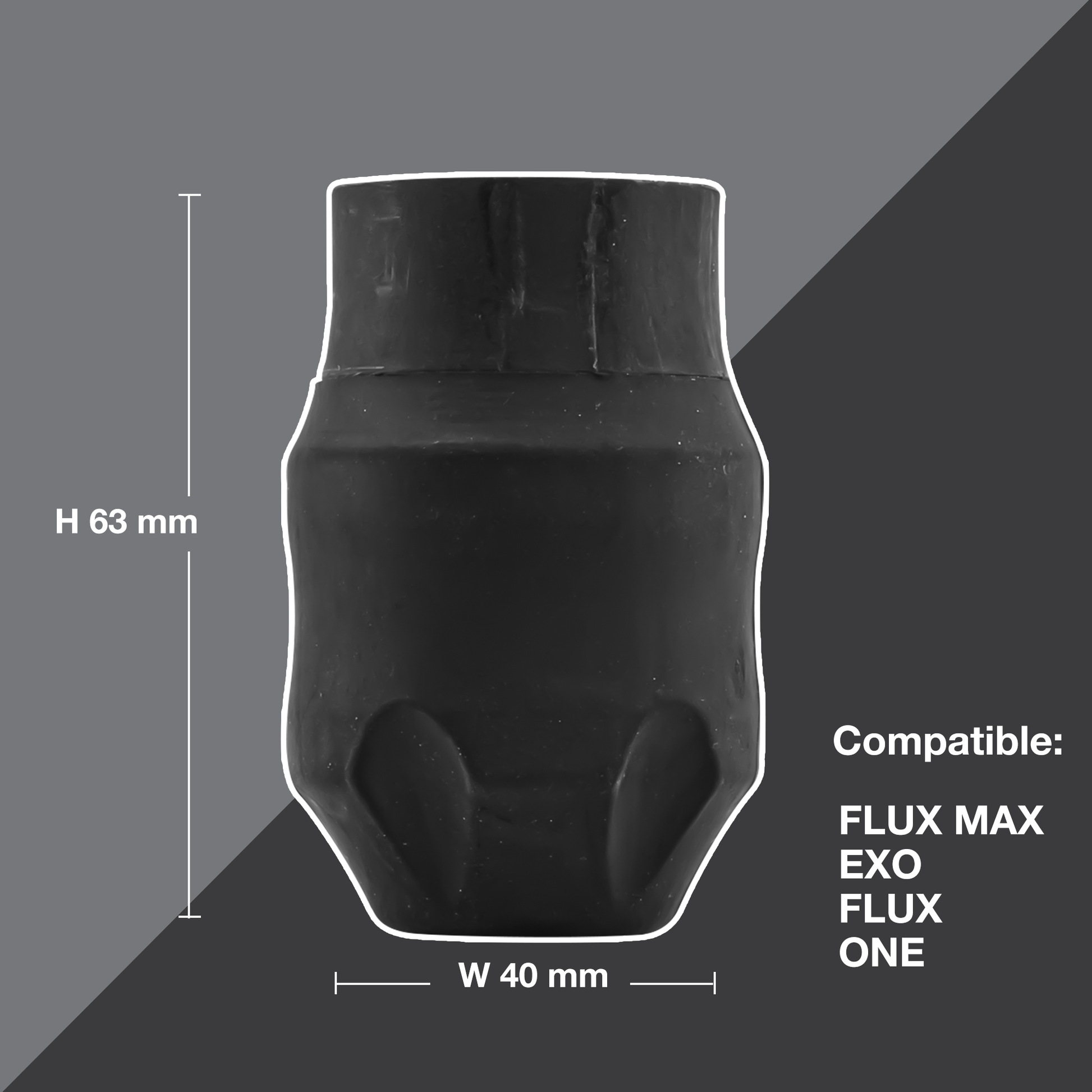 Wide 40mm Disposable Rubber Grip - Box of 24 - Monster Steel