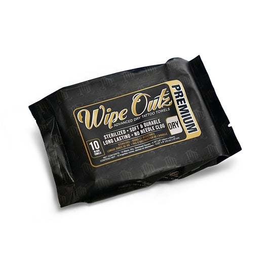 Wipe Outz™ Advanced Cleansing Tattoo Towels — Black — 10 Pack