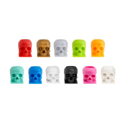 Saferly Skull Ink Caps — Size #16 (Large) — Bag of 200 - Monster Steel