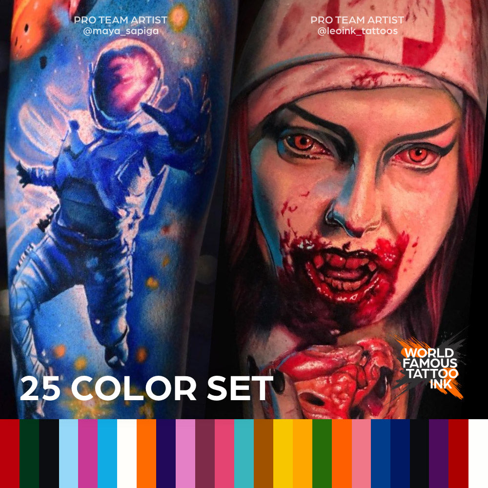 Killer Ink Tattoo on X: World Famous Limitless introduces the new and  improved Simple Set - six essential colour inks for the EU colour tattoo  artist!  Featuring a rainbow of colours