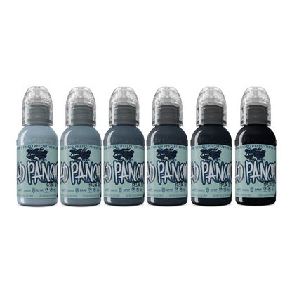 A.D. Pancho Pastel Greys Set — World Famous Tattoo Ink — Pick Size - Monster Steel