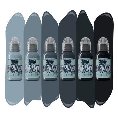 A.D. Pancho Pastel Greys Set — World Famous Tattoo Ink — Pick Size - Monster Steel