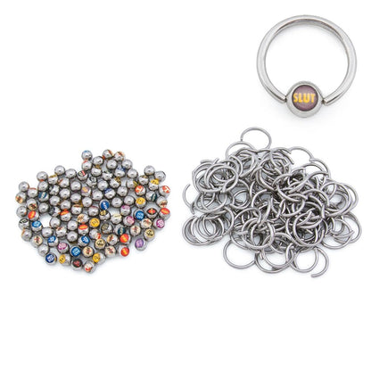 Mixed Logo Captive Bead Ring Pictures