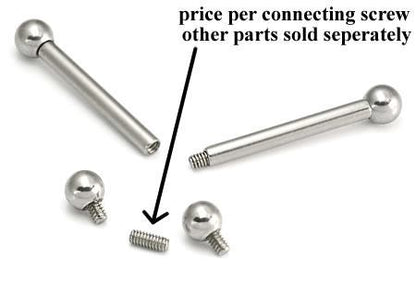 Converter Post - Convert 16g External to Internal 1.2mm Threaded Jewelry - Monster Steel