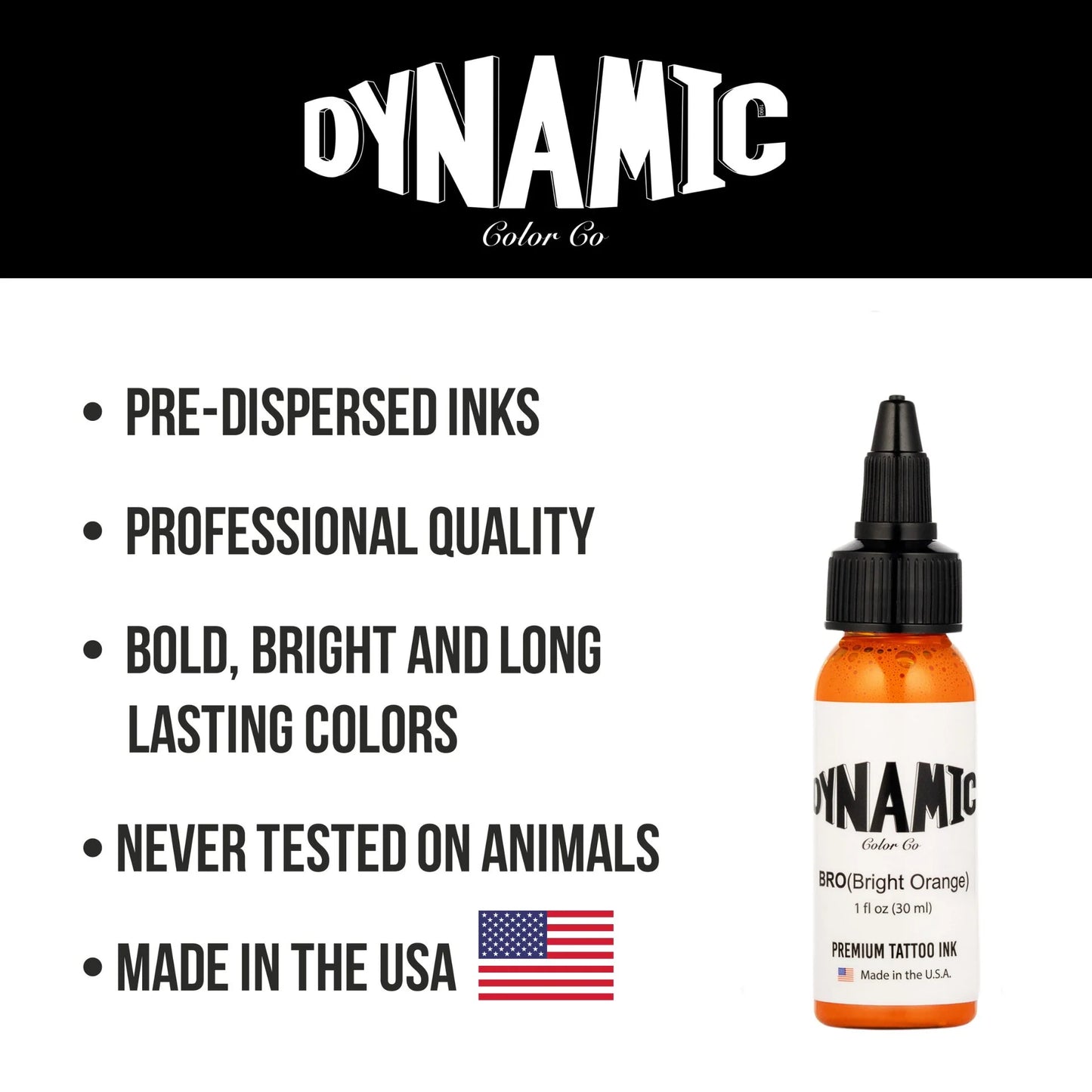 Dynamic Tattoo Ink Bright Orange 1 oz - 5