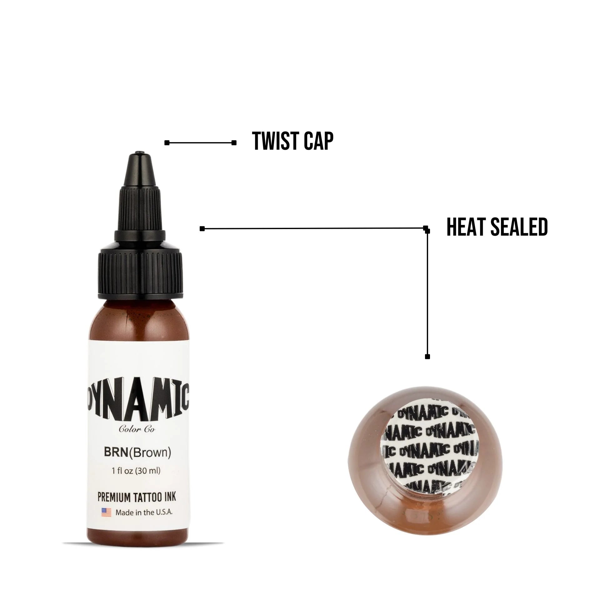 Dynamic Tattoo Ink Brown 1 oz - 4