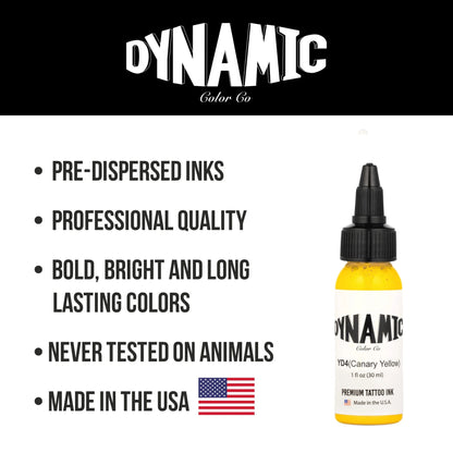 Dynamic Tattoo Ink  Canary Yellow 1 oz - 5