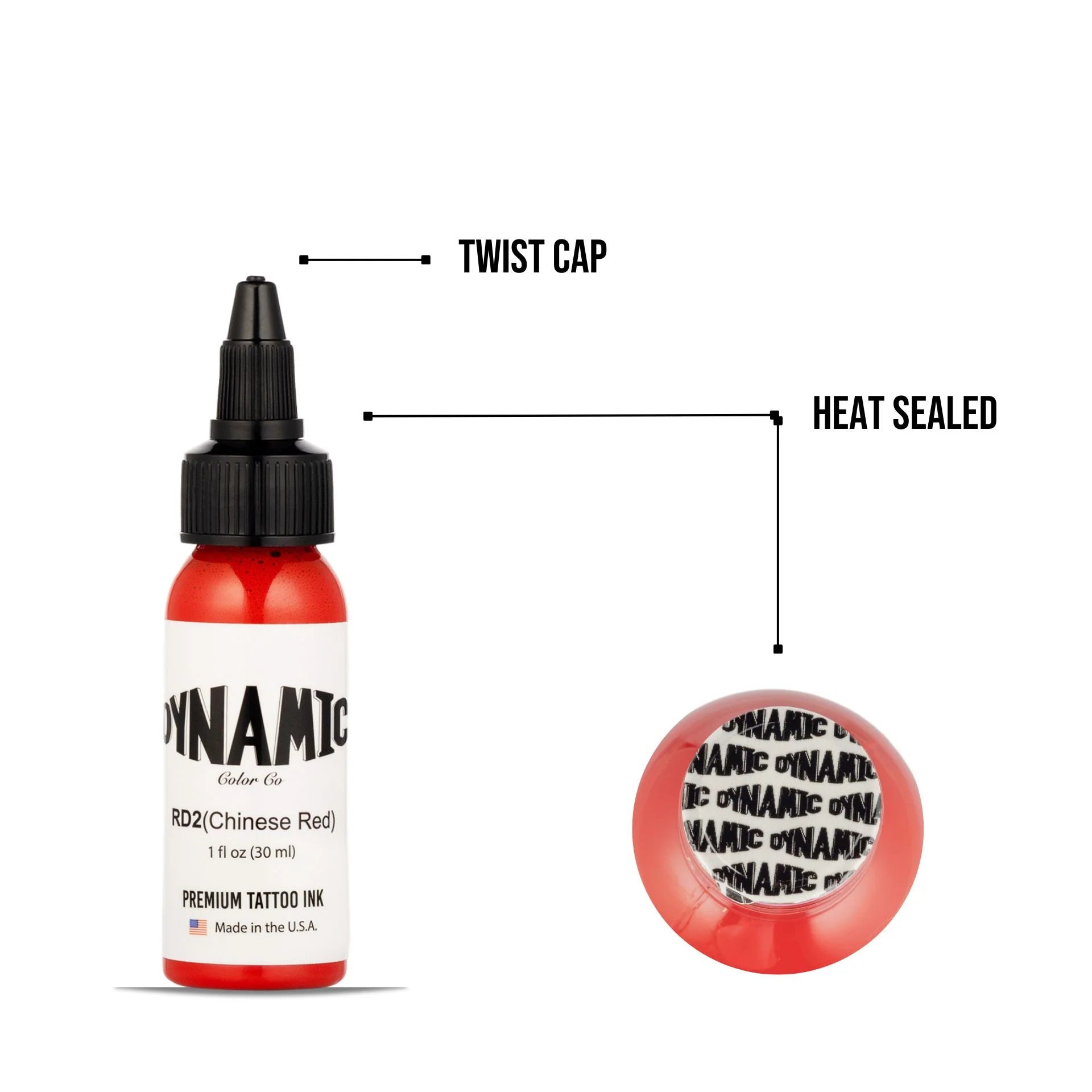 Dynamic Tattoo Ink Chinese Red 1oz - 4