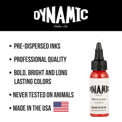 Dynamic Tattoo Ink Fire red 1 oz - 5