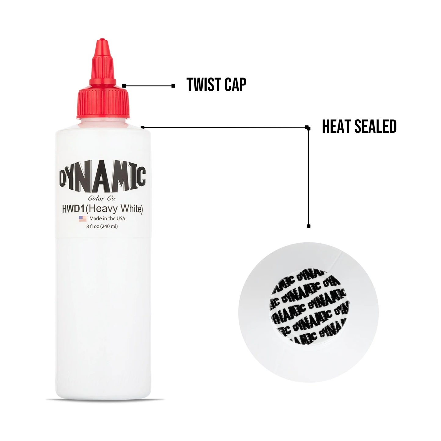Dynamic Tattoo Ink Heavy White 8 oz - 4