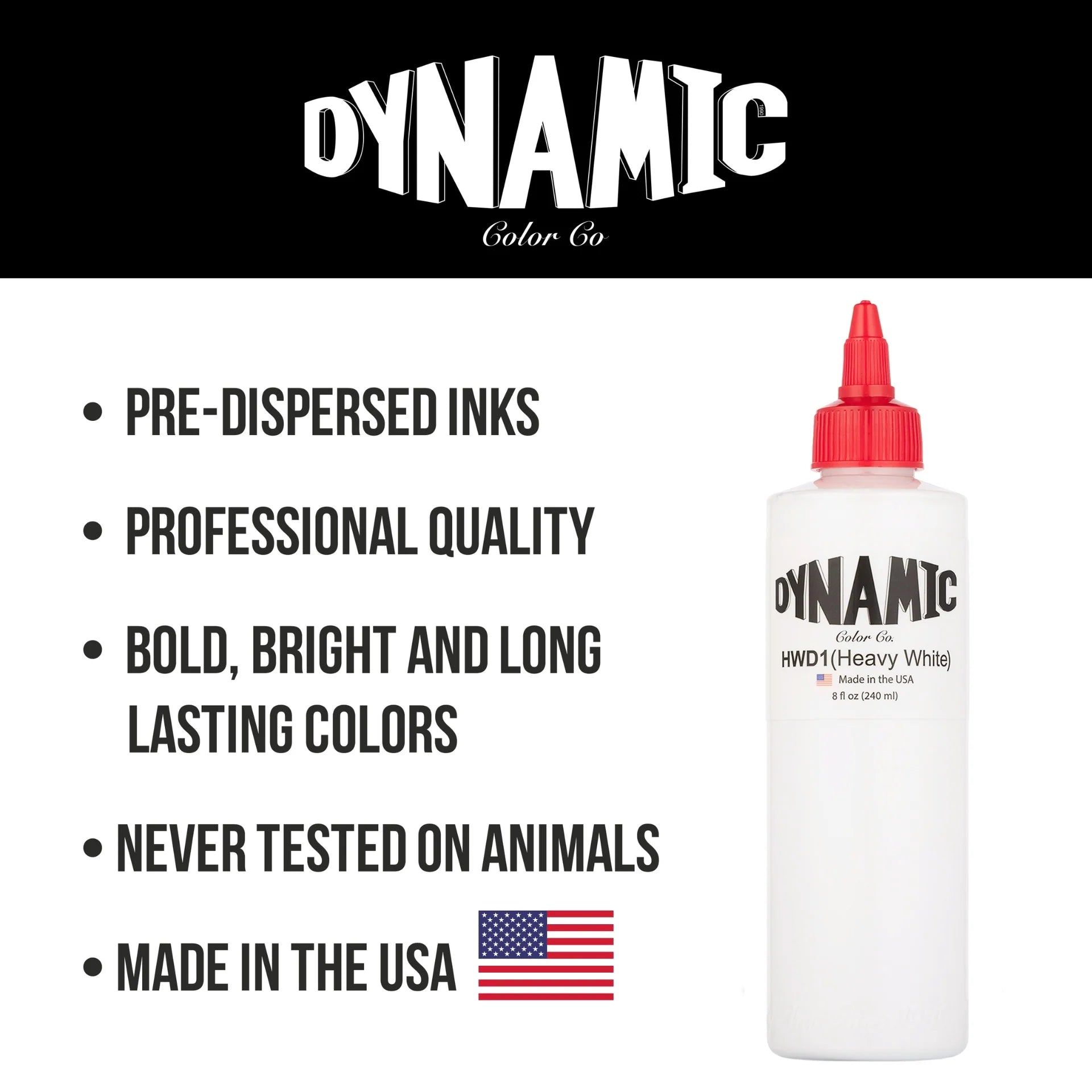 Dynamic Tattoo Ink Heavy White 8 oz - 5