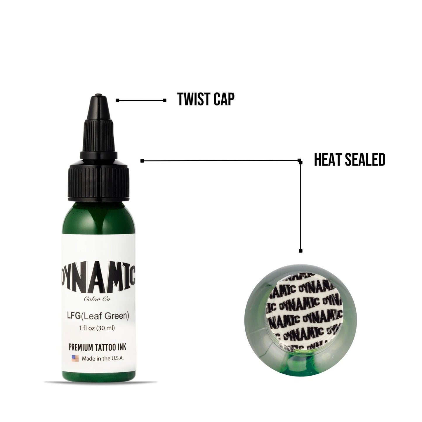 Dynamic Tattoo Ink Leaf Green 1 oz - 4