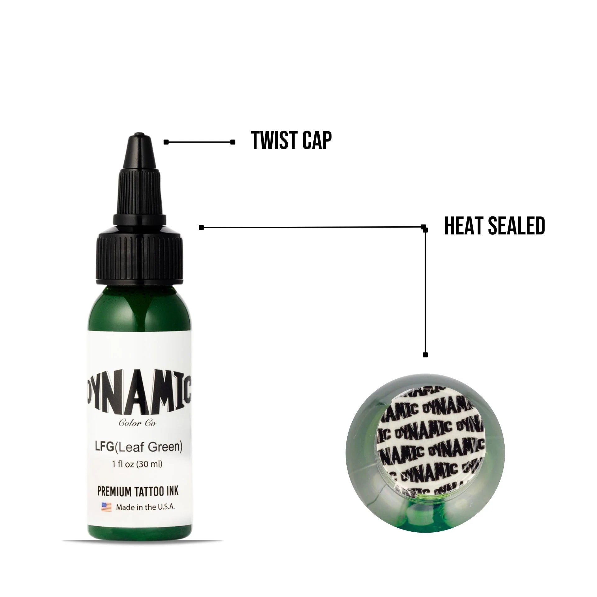 Dynamic Tattoo Ink Leaf Green 1 oz - 4