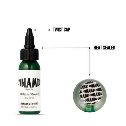Dynamic Tattoo Ink Leaf Green 1 oz - 4