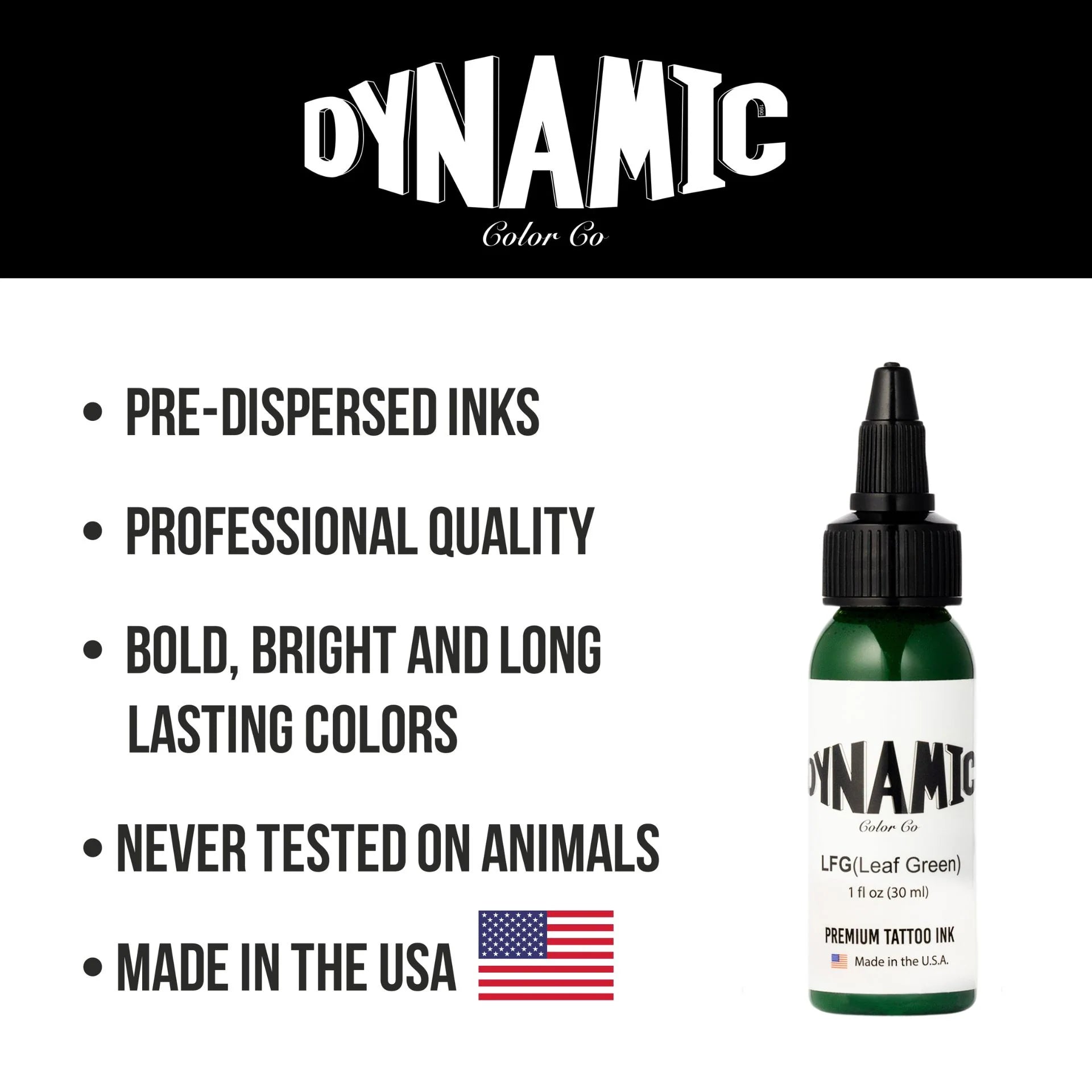 Dynamic Tattoo Ink Leaf Green 1 oz - 5