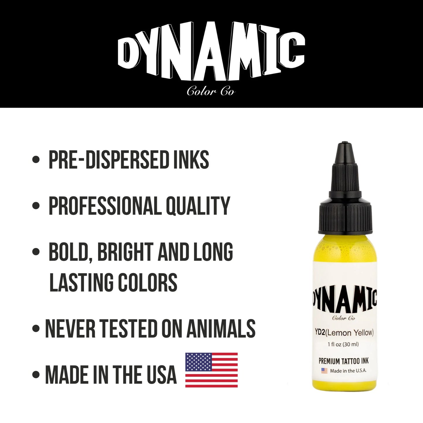 Dynamic Tattoo Ink Lemon Yellow 1 oz - 5