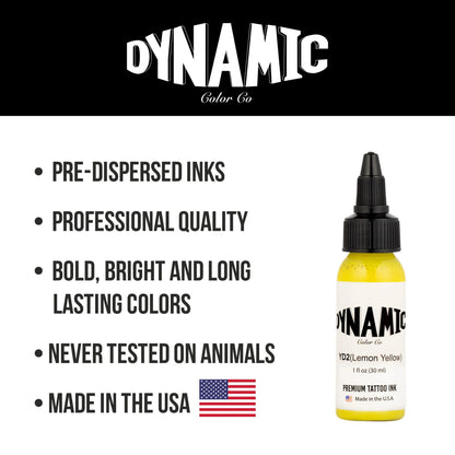Dynamic Tattoo Ink Lemon Yellow 1 oz - 5
