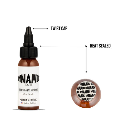 Dynamic Tattoo Ink Light Brown 1 oz - 4