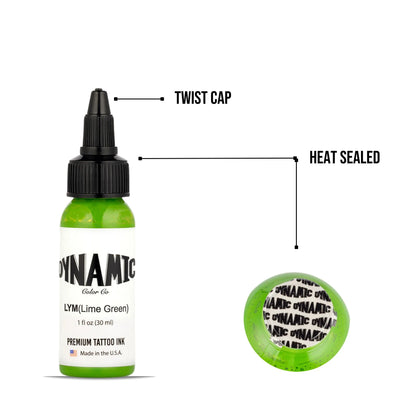 Dynamic Tattoo Ink Lime Green 1 oz - 4