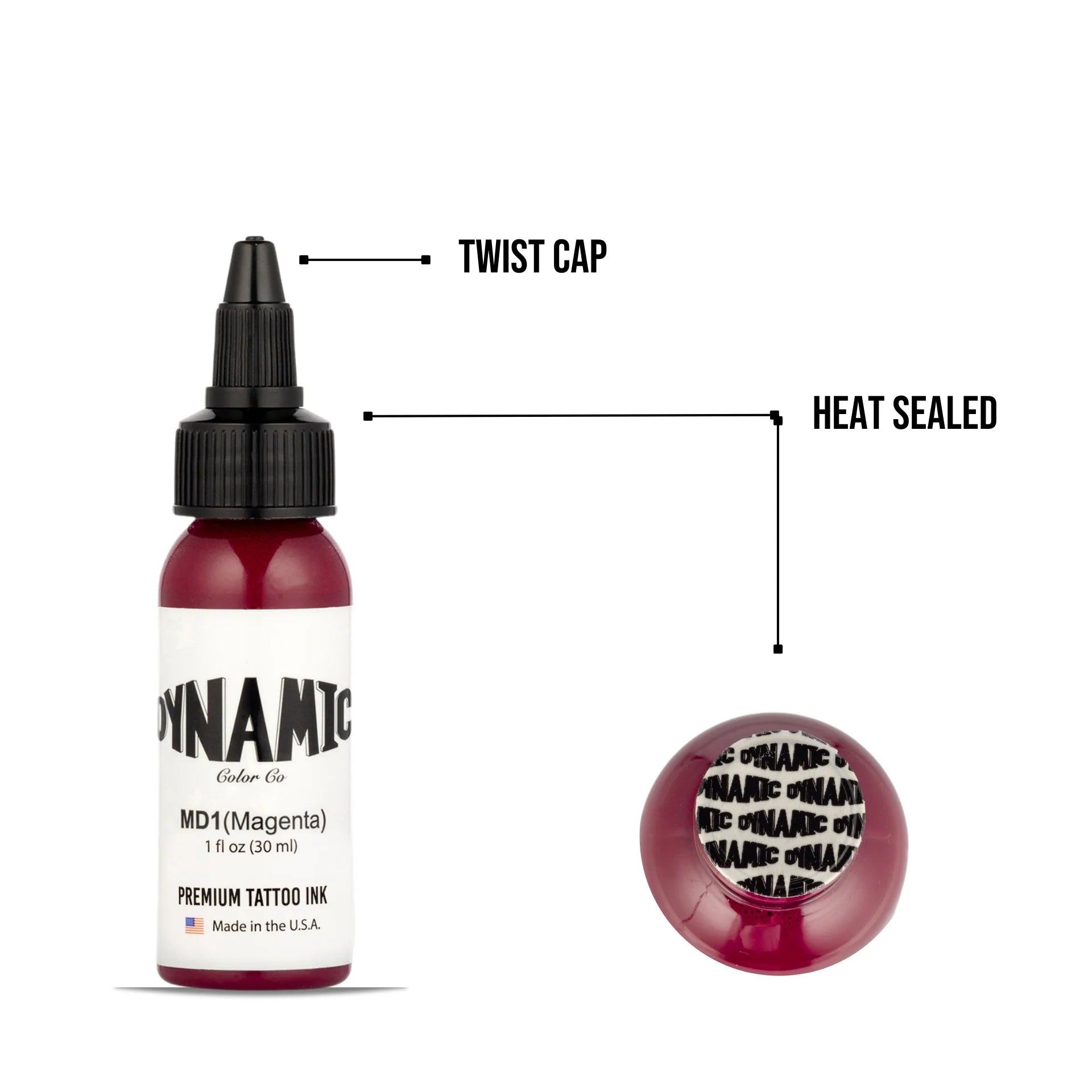 Dynamic Tattoo Ink Magenta 1 oz - 4