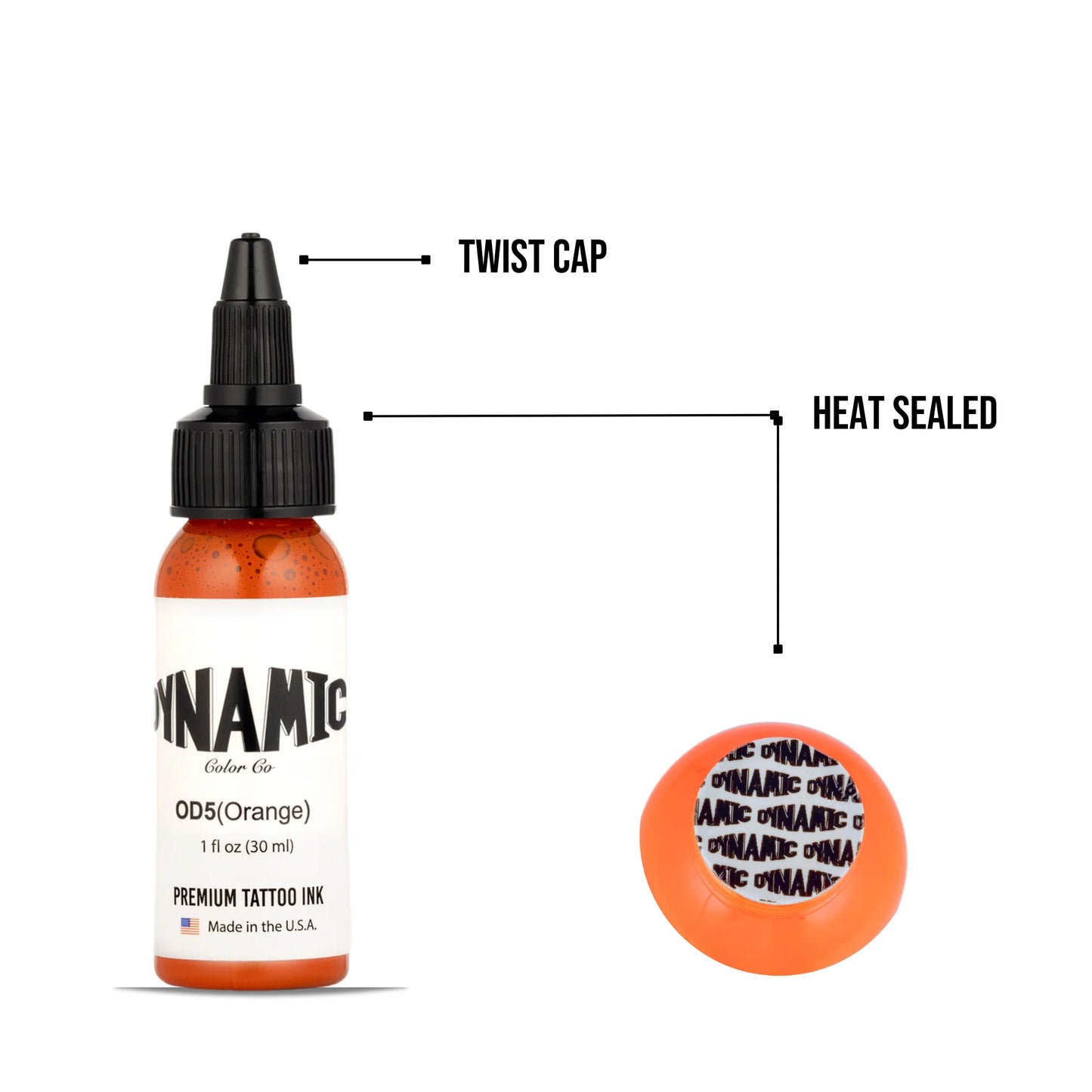 Dynamic Ink Tattoo Orange 1 oz - 4