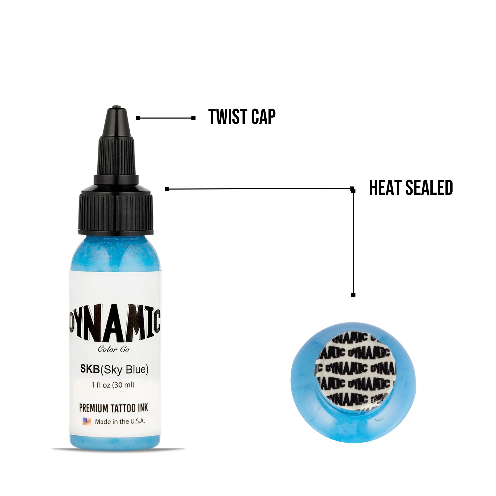 Dynamic Tattoo Ink Sky Blue 1 oz - 4