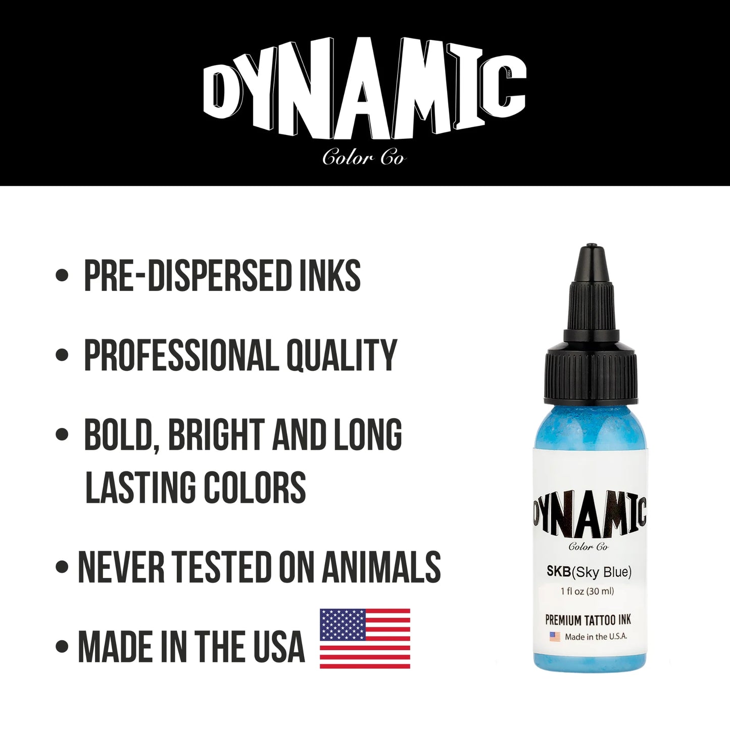 Dynamic Tattoo Ink Sky Blue 1 oz - 5