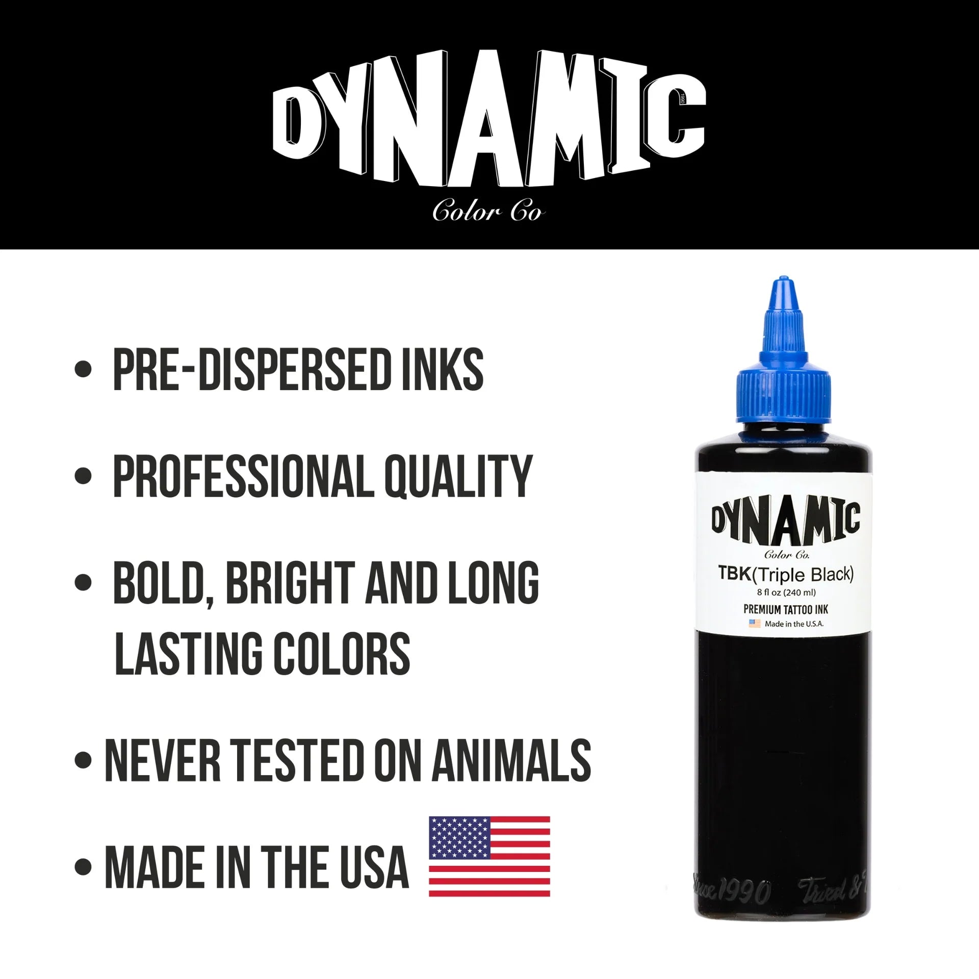 Dynamic Tattoo Ink Triple Black 8 oz - 5